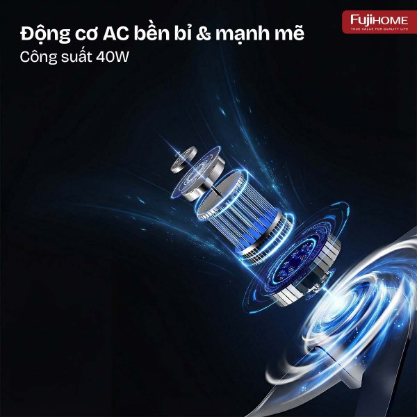 Quạt tuần hoàn không khí thông minh, ra lệnh giọng nói Fujihome CFR04-VOICE (Màu ghi - màu trắng)_thumbnail_12