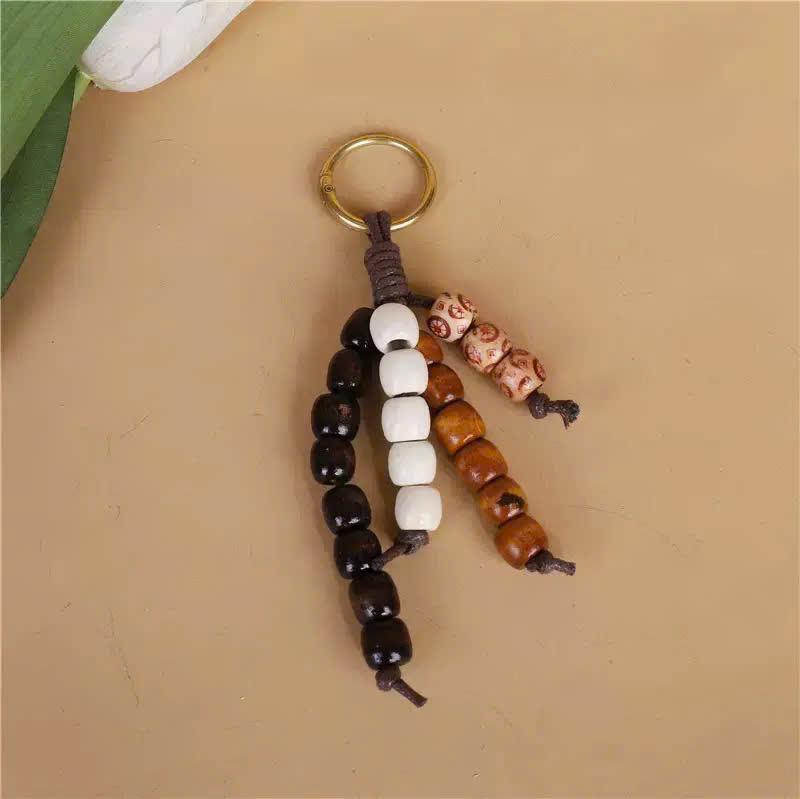 Móc Khoá Hạt Gỗ Vintage Phong Cách Boho Cá Tính Treo Túi Xách Balo PK053_thumbnail_1