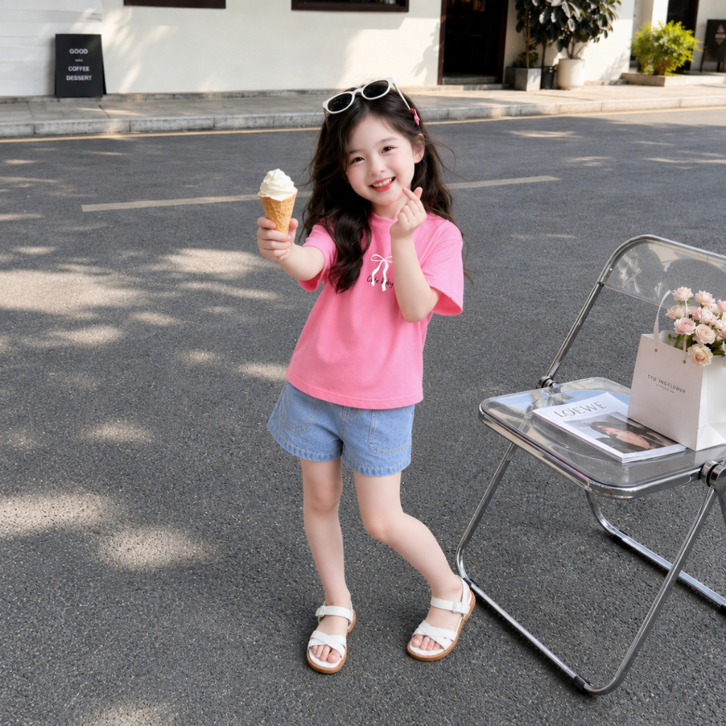 Áo thun bé gái màu hồng nhiều mẫu xinh - Loza Kids AT068_thumbnail_3