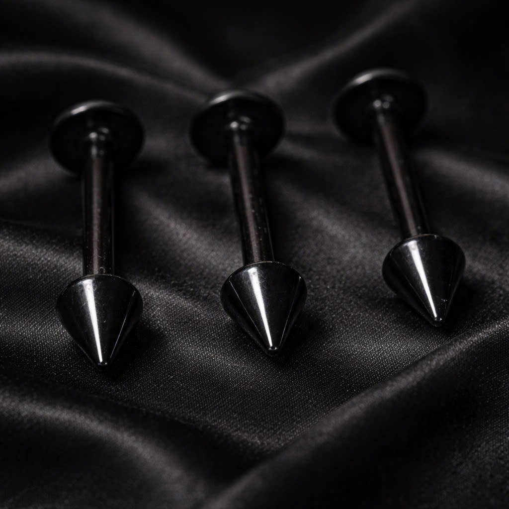 Khuyên bi cơ bản đen mũi tên
