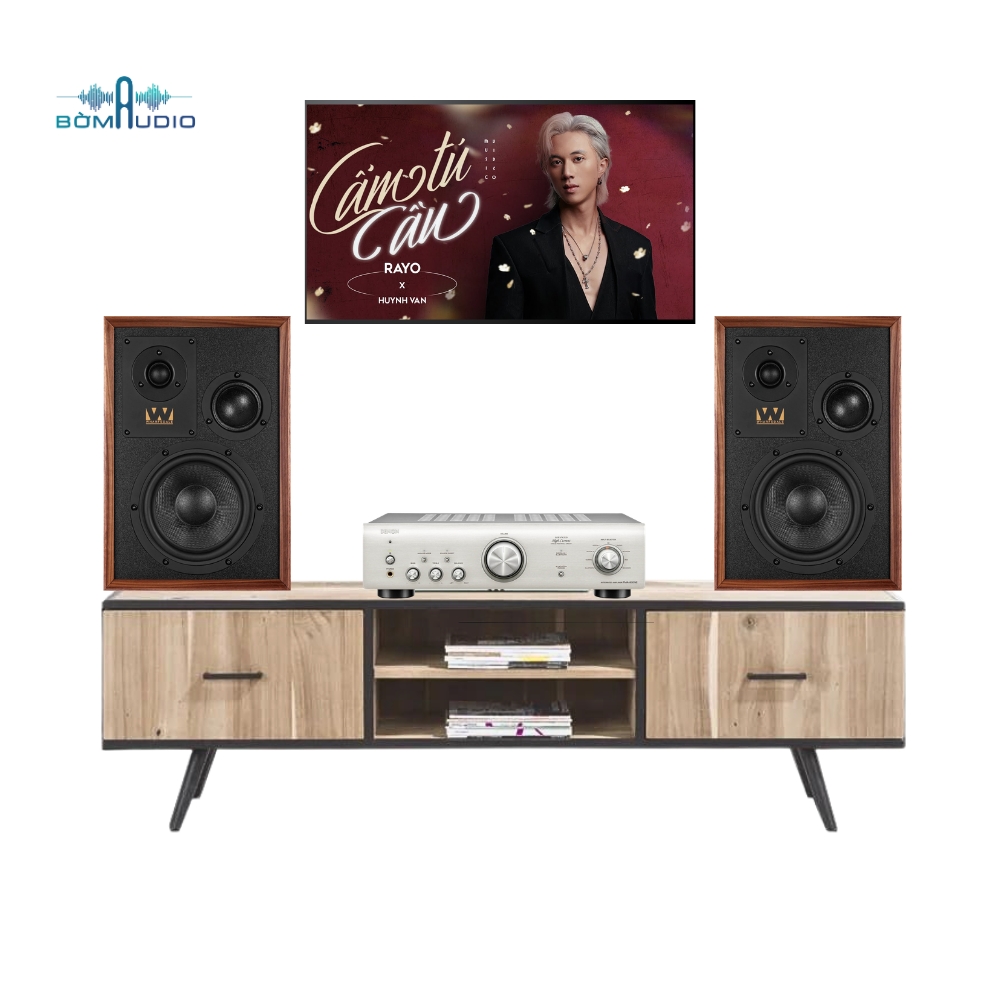 Combo Amply DENON PMA-600NE + Loa Bookshelf WHARFEDALE SUPER DENTON – DEW3