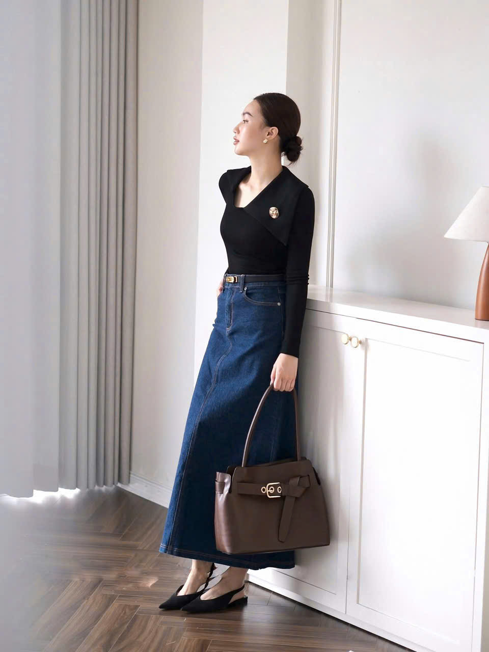 Chân váy jean xẻ ( TRUNG )_thumbnail_3