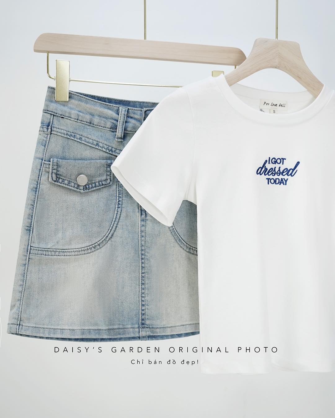 CHÂN VÁY DENIM MINI TÚI