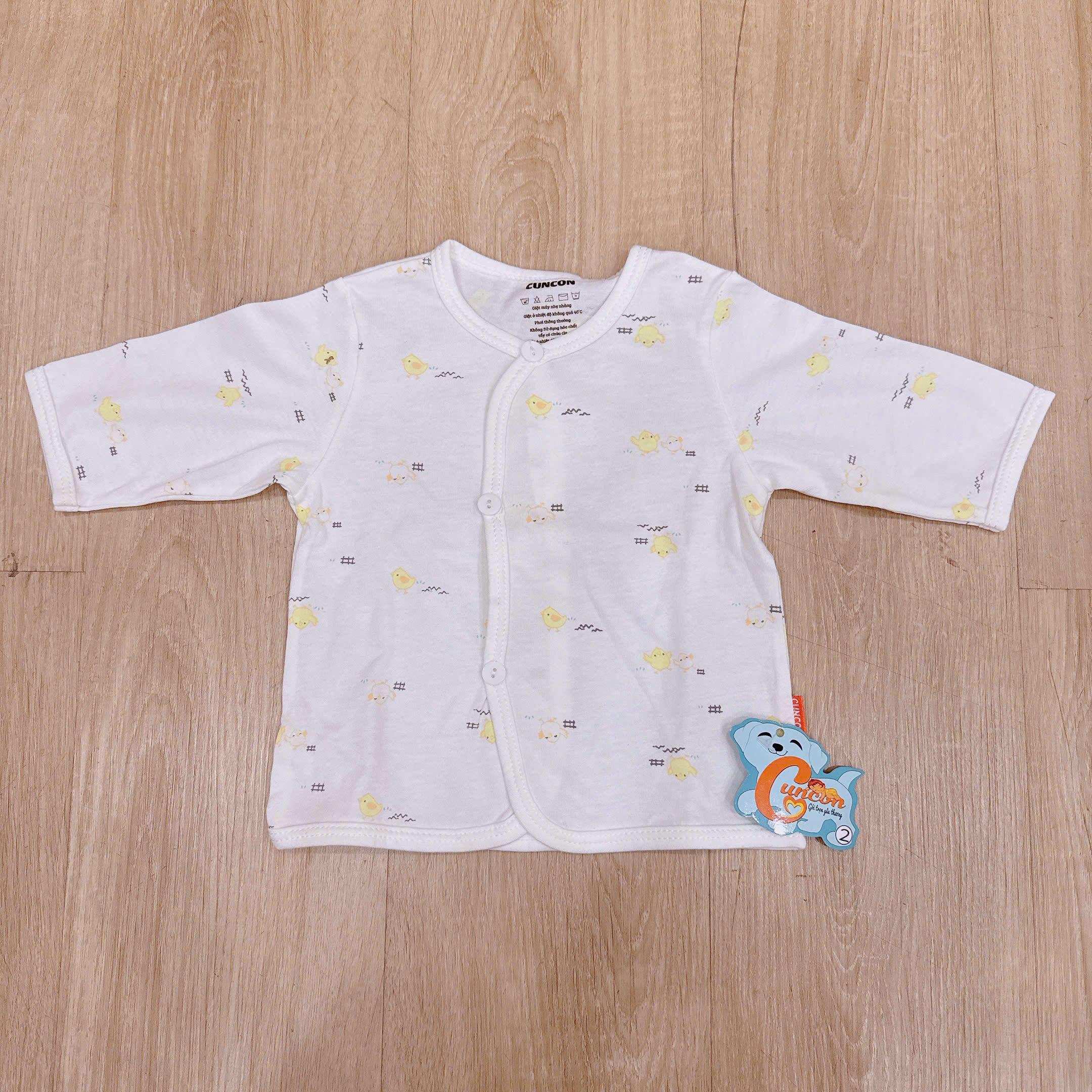 Áo hoạ tiết cổ tim DÀI TAY cuncon_thumbnail_1