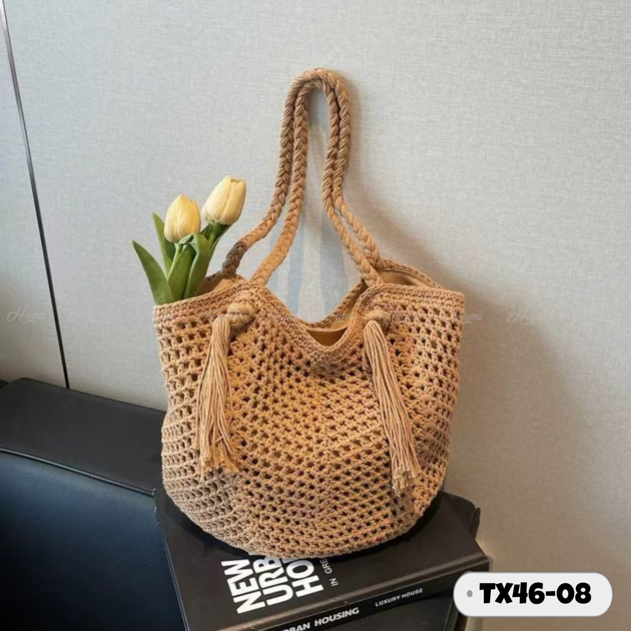 TÚI TOTE ĐEO VAI PHONG CÁCH CASUAL (TX46-08 NÂU)