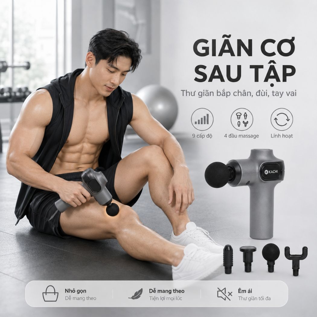 Súng massage trị liệu cầm tay đa năng Kachi MK377_thumbnail_9