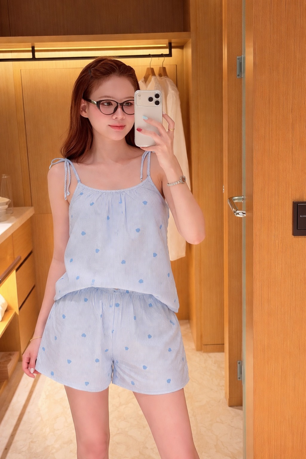 Đồ Bộ Nữ Ngắn QĐ+Áo 2 dây họa tiết VM (C) (0687)_thumbnail_1