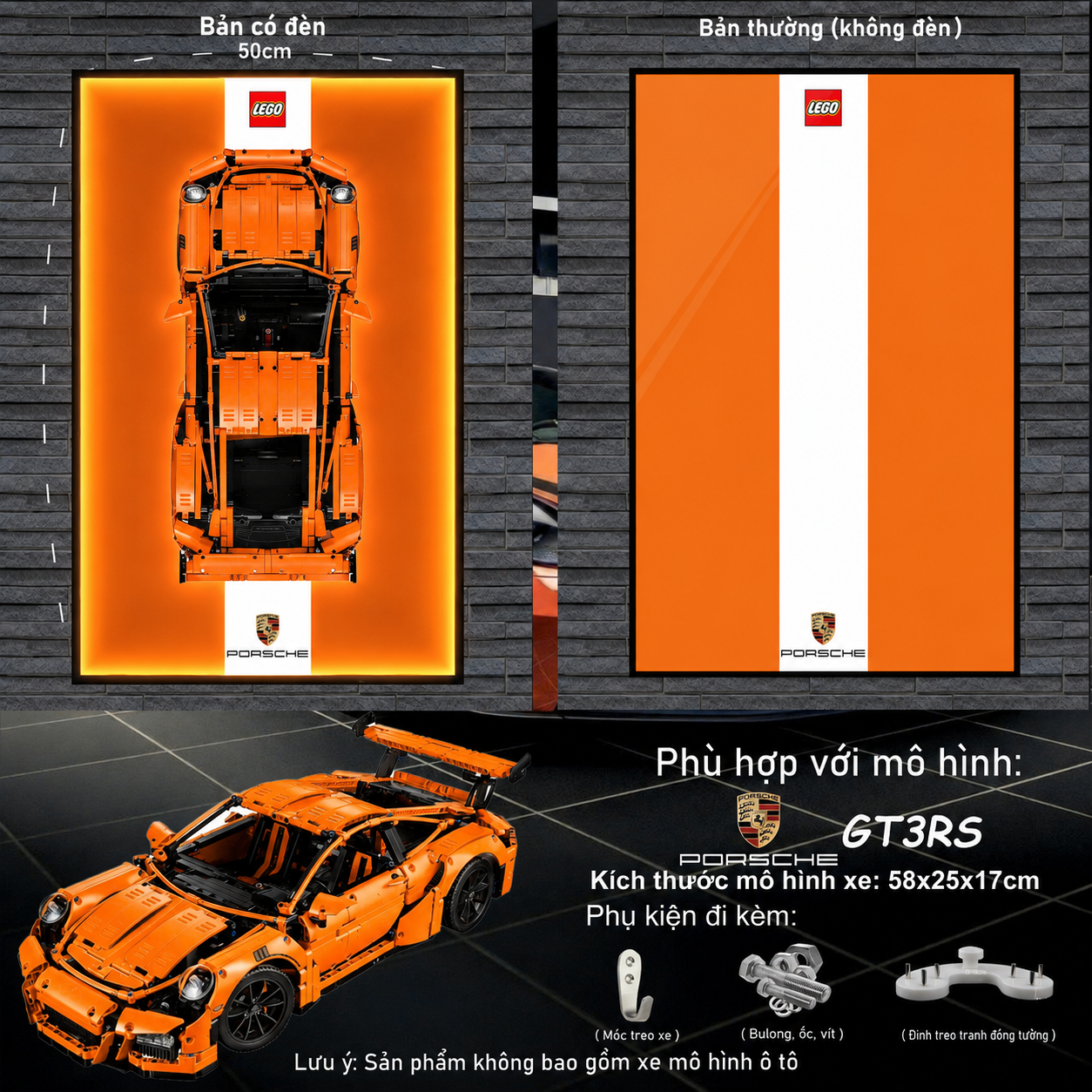 Khung Trưng Bày LEGO Porsche 911 GT3
