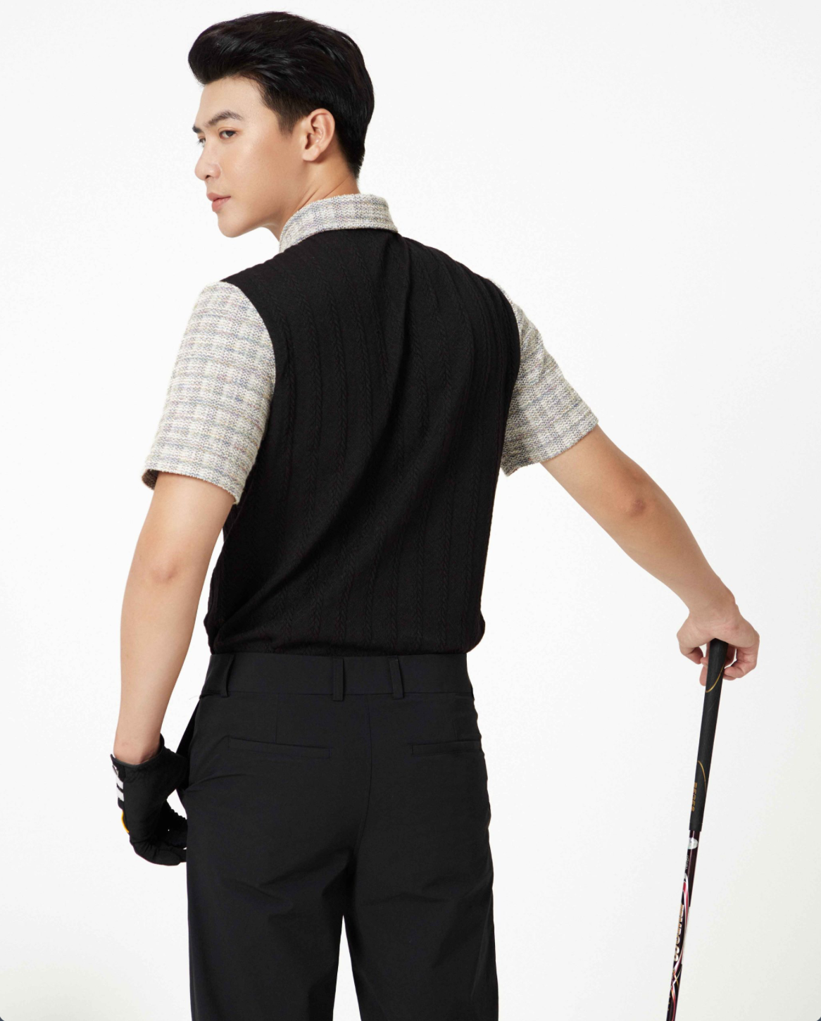 Áo polo phối cổ tweed - Nam_thumbnail_1