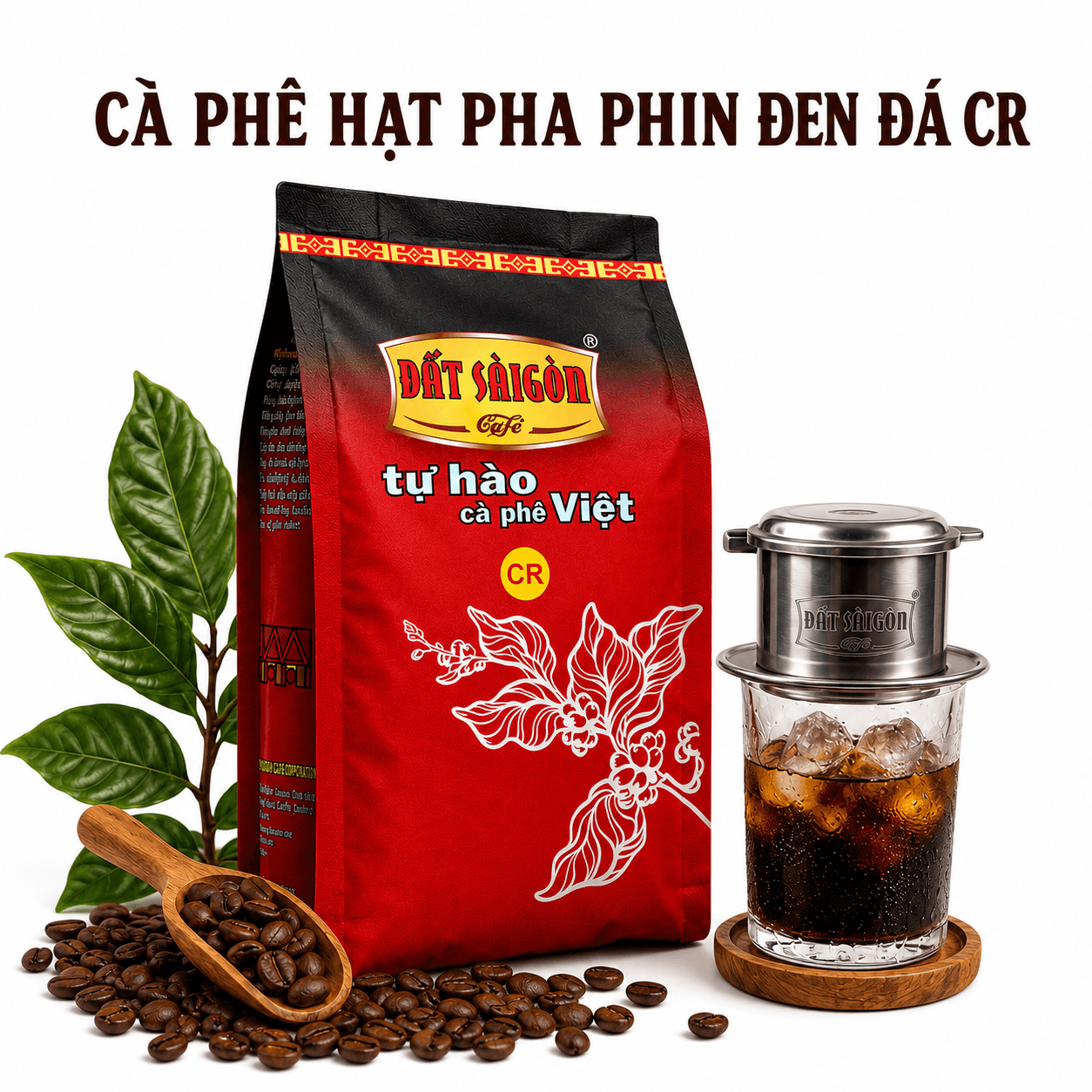CR- 500g Cà Phê Hạt Culi + Robusta Caramen, Bơ Pháp Pha Phin Đen Đá của Đất Sài Gòn Cafe phù hợp cho giới trung niên theo Gu truyền thống hoặc pha café sữa đá