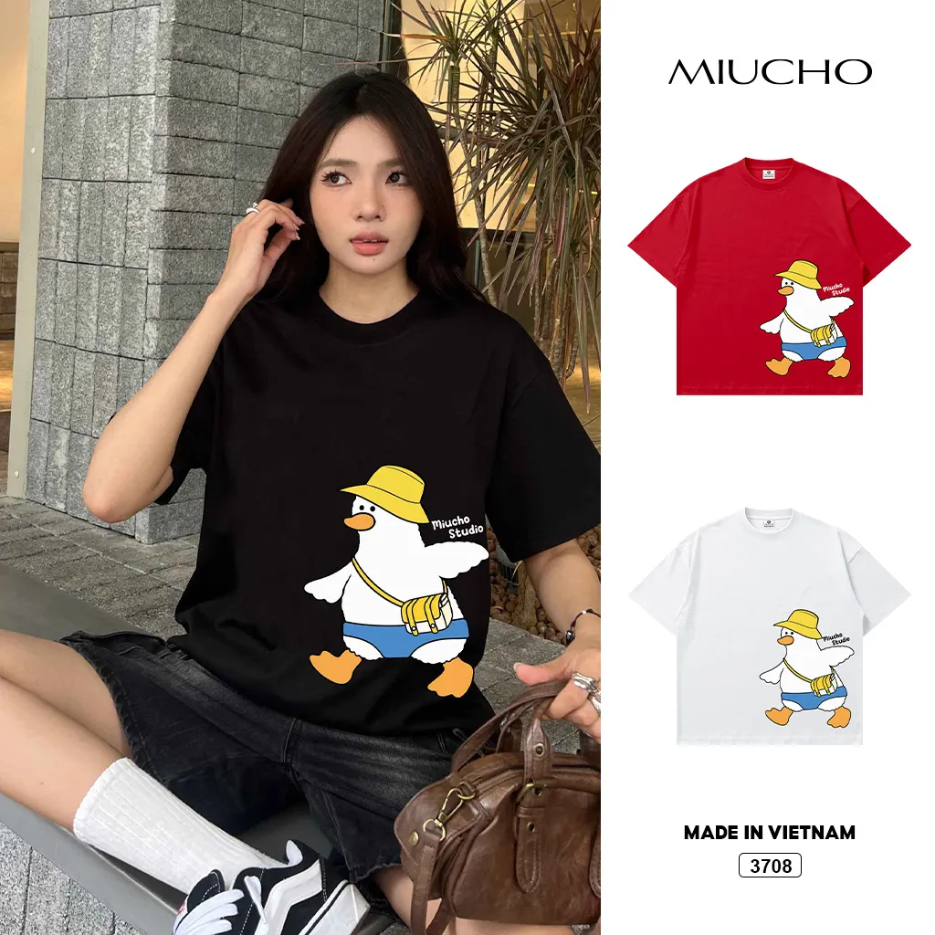 Áo thun form boxy vịt con đáng yêu Miucho 3708