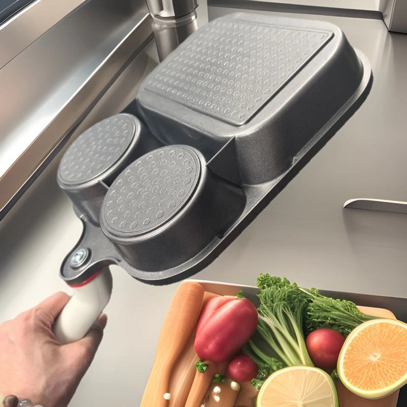 Chảo Chiên Titan 3 Ngăn Chống Dính Cao Cấp_thumbnail_3