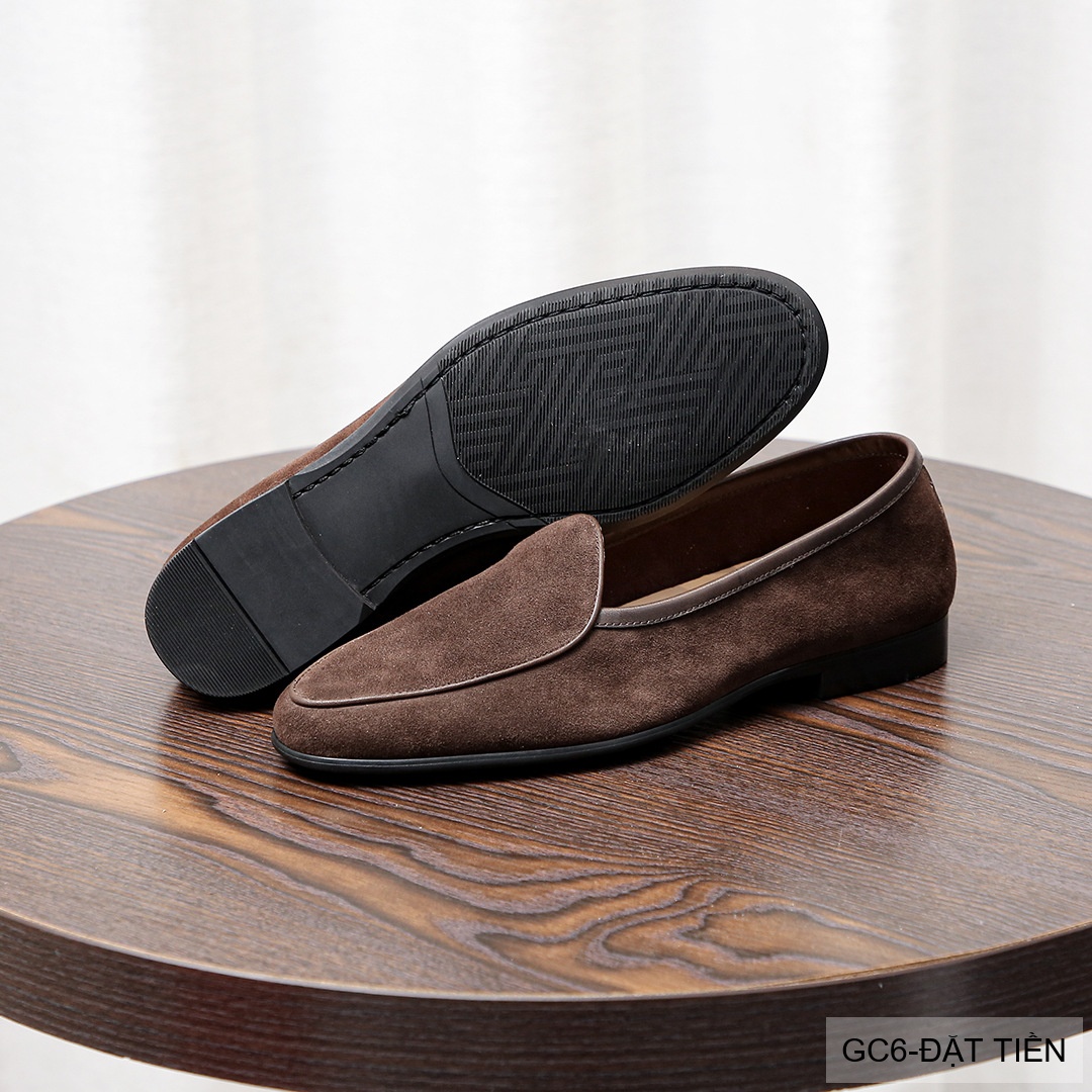 GC6 - Giày Loafer Nam Da Bò Thật Mùa Hè 2025 Phong Cách Anh Quốc Đen & Đặt Tiền_thumbnail_3