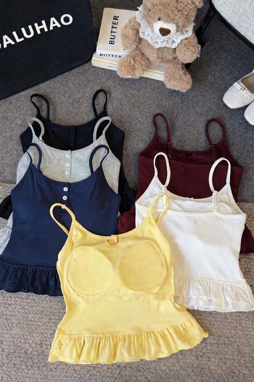 Áo Thun Nữ Croptop 2 dây 3 nút lai bèo 004.509 (C) (1451)_thumbnail_0