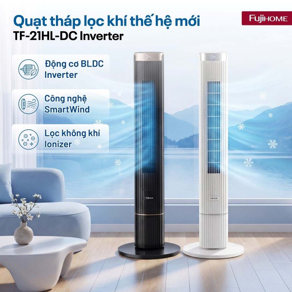 Quạt tháp lọc khí TF-21HL-DC (Đen + Gold)_thumbnail_1