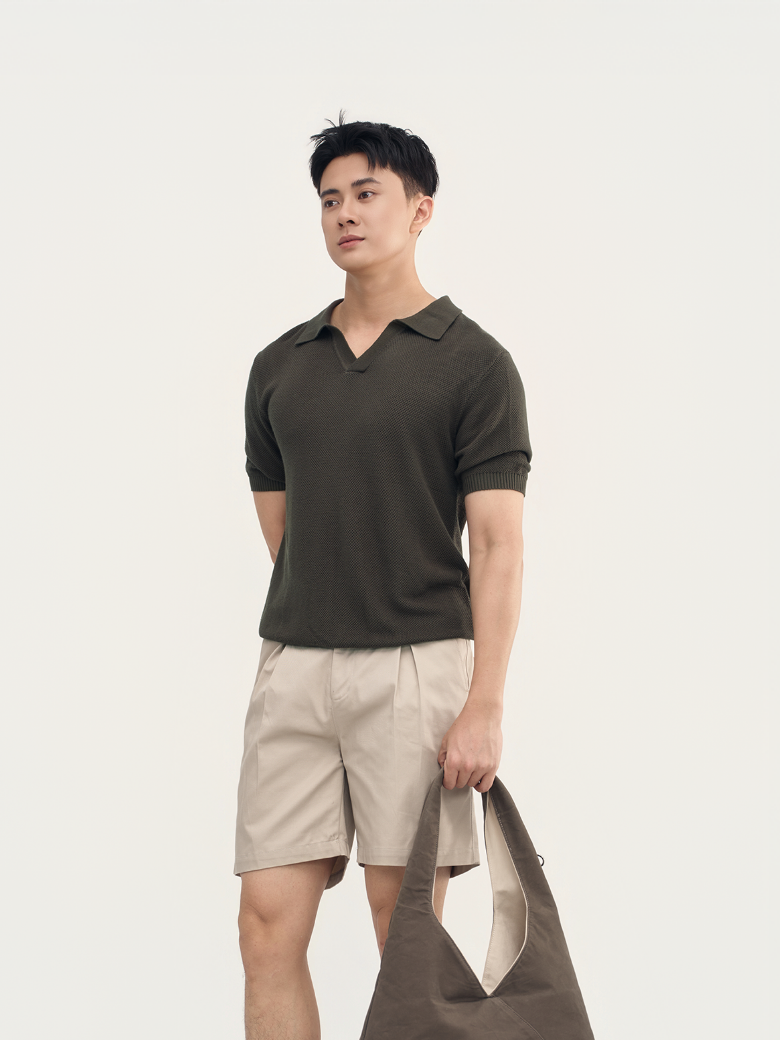 Áo Polo Dệt Kim Nẹp V Swift Sợi Viscose Form Regular_thumbnail_11