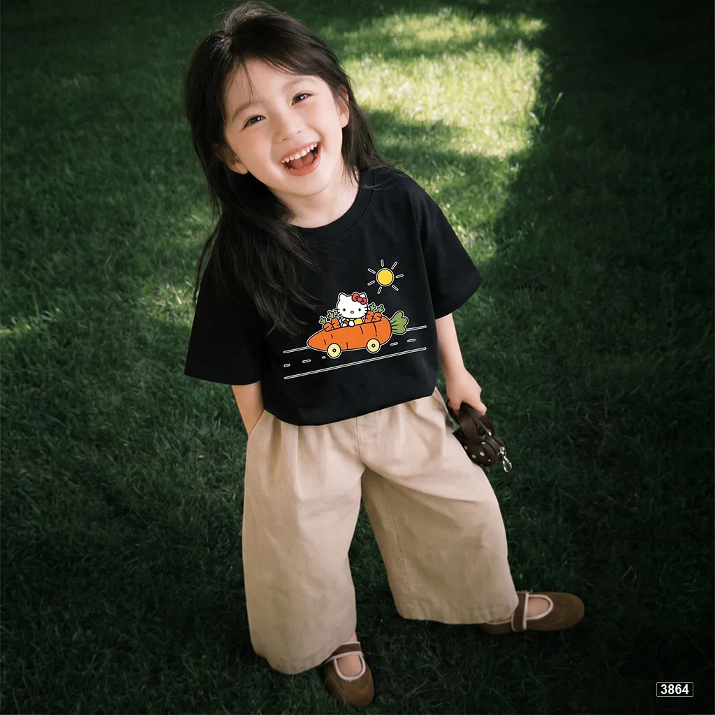 Áo thun bé gái form rộng Kittie Carrot Kado 3864_thumbnail_2