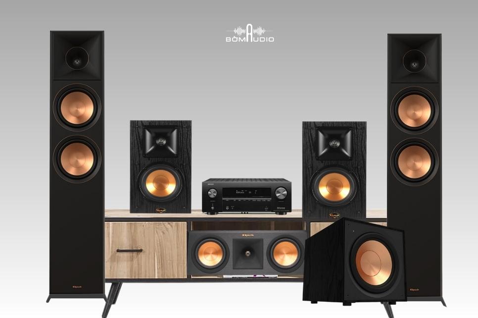 COMBO AMPLY DENON AVR 2700H + FRONT KLIPSCH RP 4000 F + CENTER KLIPSCH RP - 250C + SURROUND KLIPCH B100 + SUB KLIPSCH R - 101SW - B61