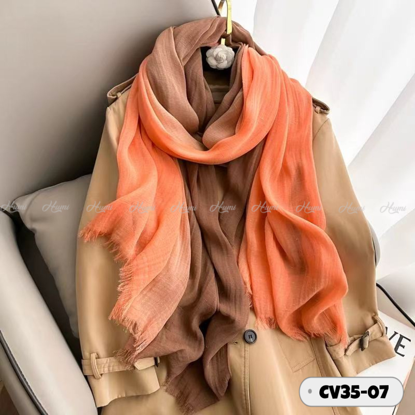 KHĂN COTTON PHA MÀU CHO NỮ (CV35-07)