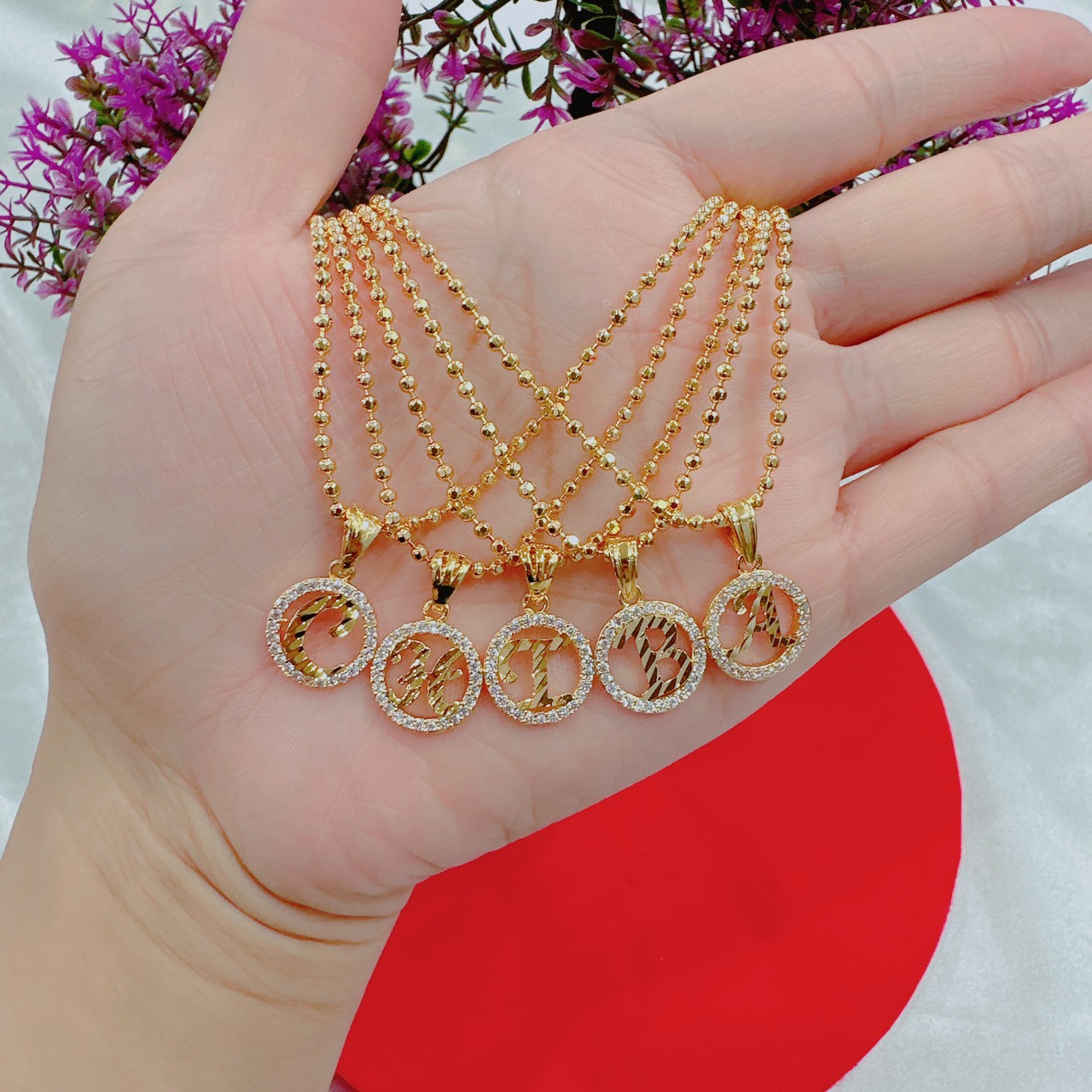 Dây Chuyền Mì + Mặt Chữ