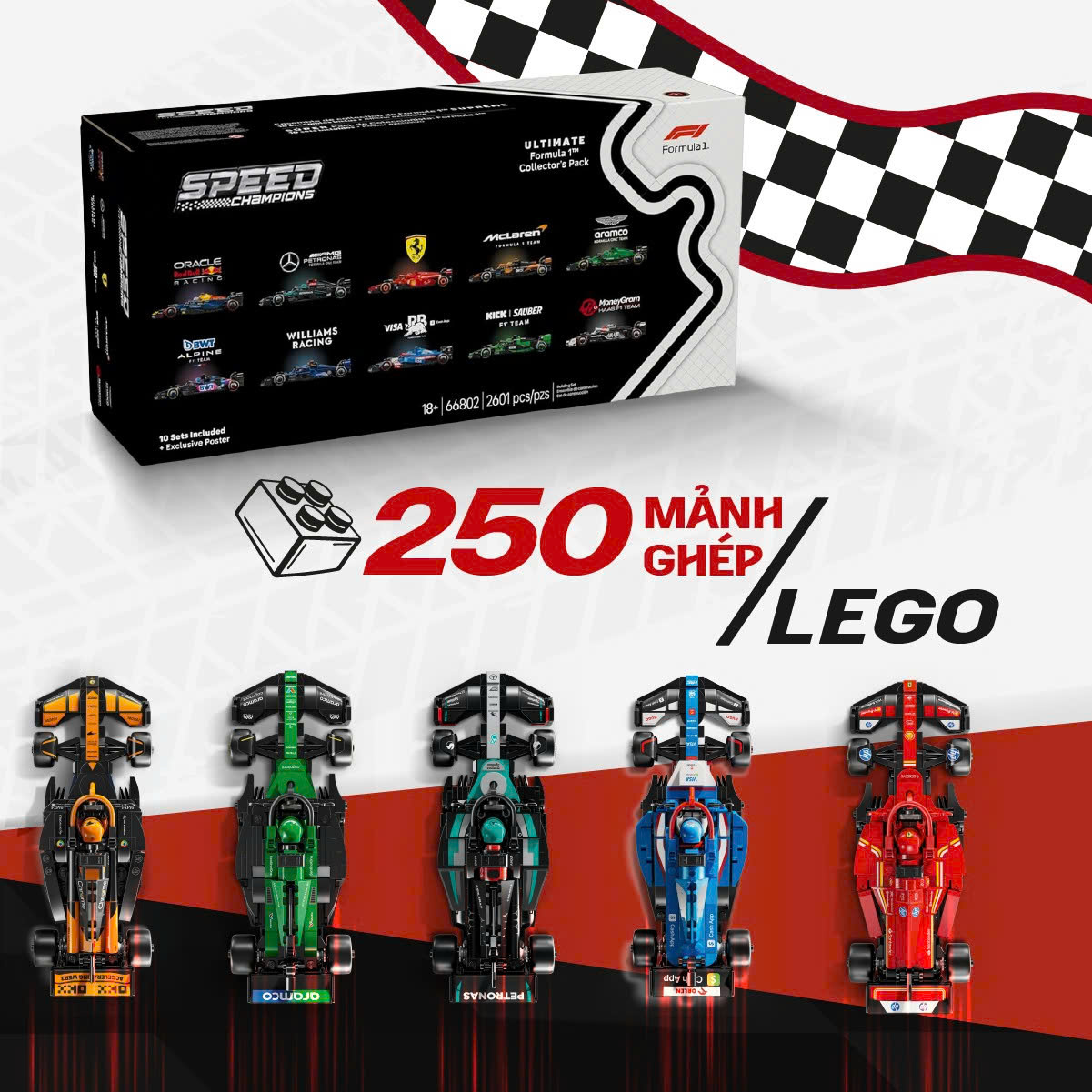 Set 10 Bộ Lắp Ráp Siêu Xe LEGO Champion Speed