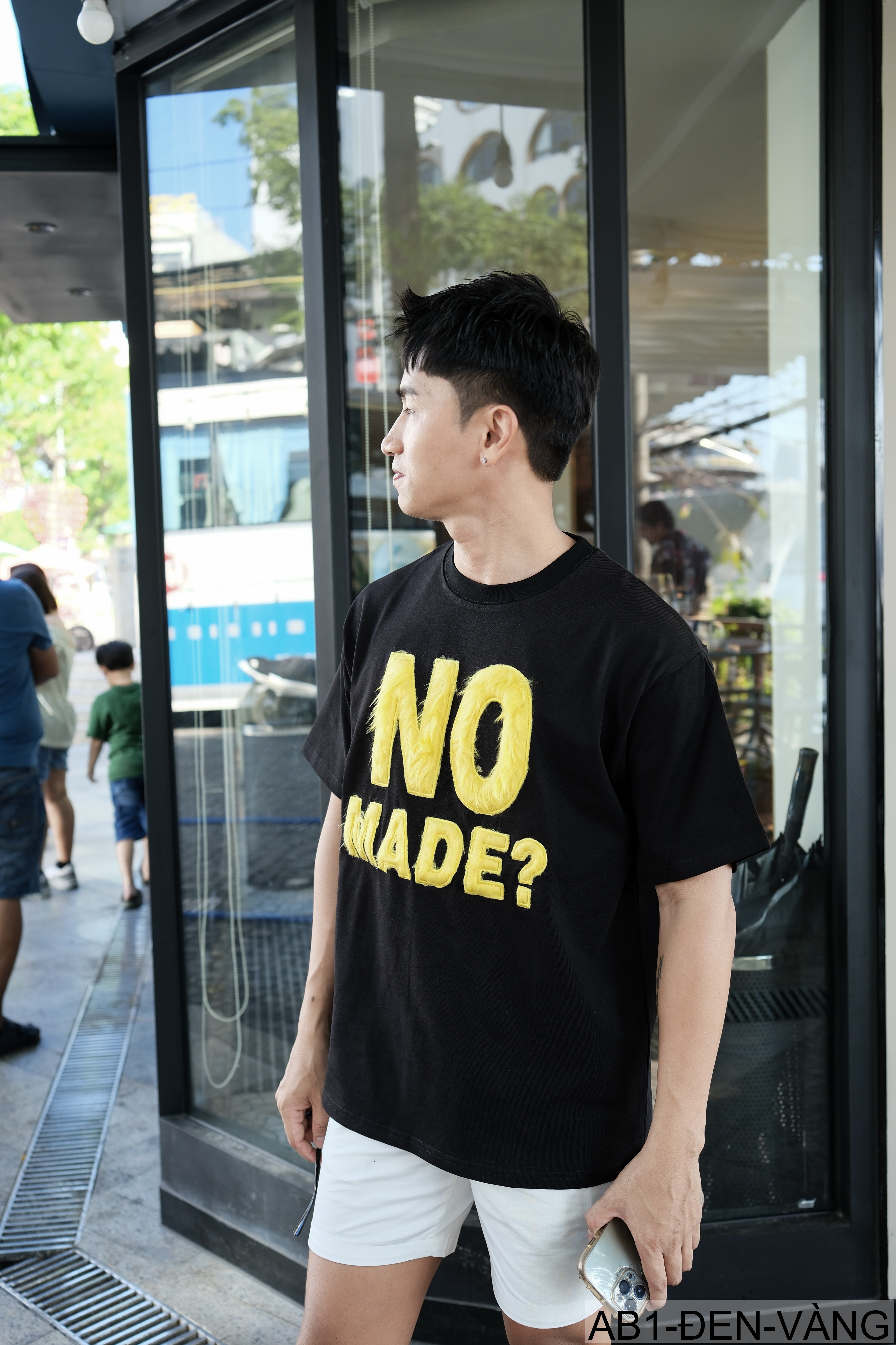 AB1 - Áo phông nam nữ unisex cổ tròn tay ngắn họa tiết NO MADE? phong cách streetwear mùa hè_thumbnail_6