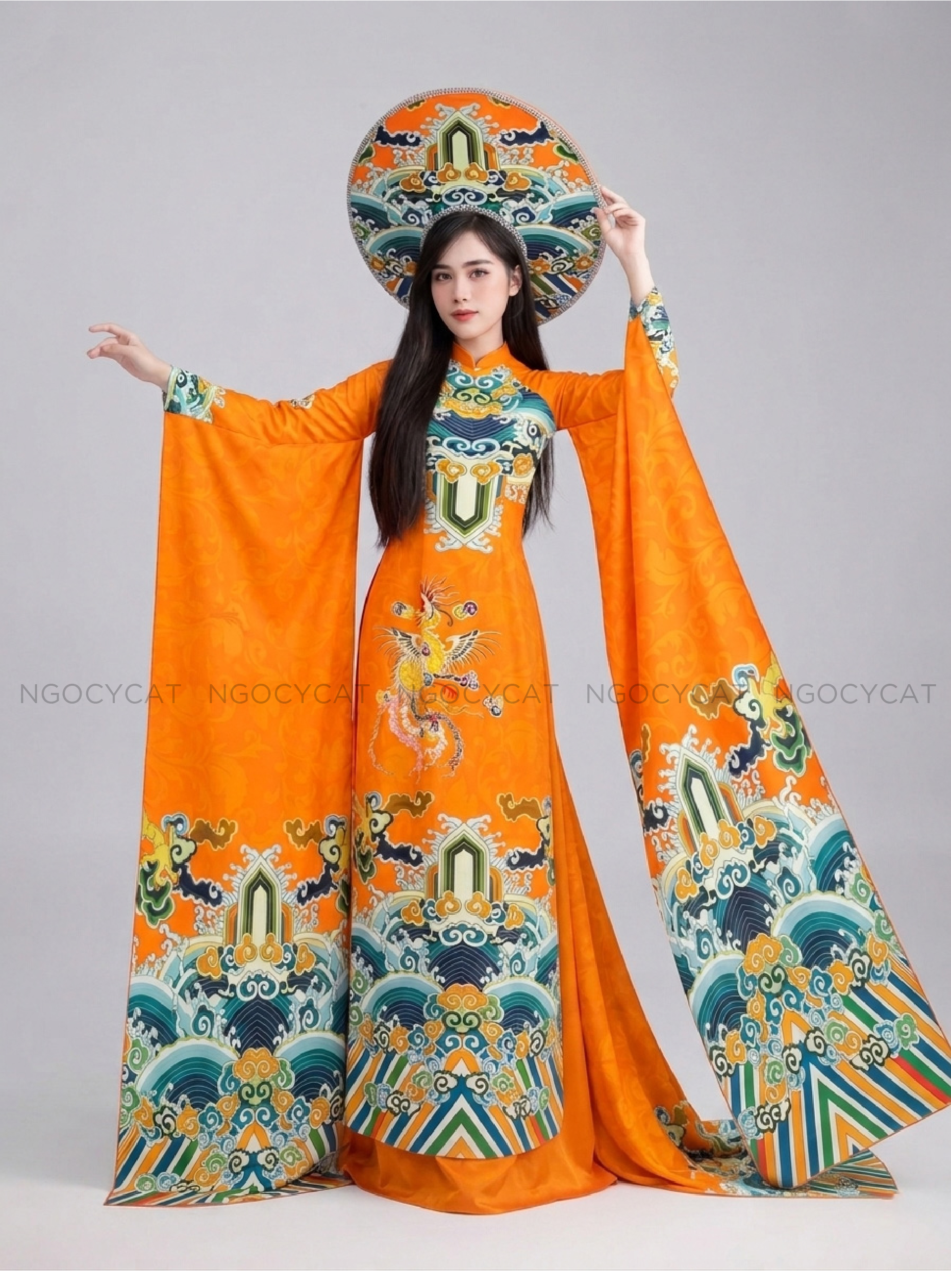 Áo Dài Biểu Diễn Phượng Thủy Vân