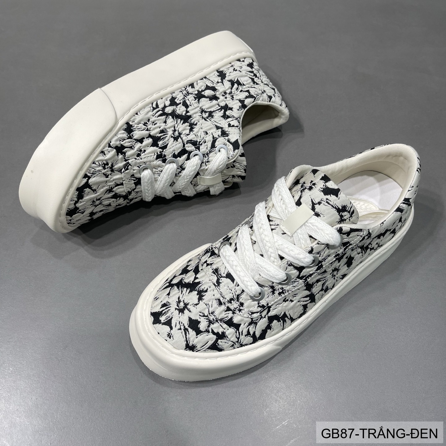 GB87 - Giày vải nam họa tiết hoa, thoáng khí, phong cách streetwear, đế bằng êm chân_thumbnail_4