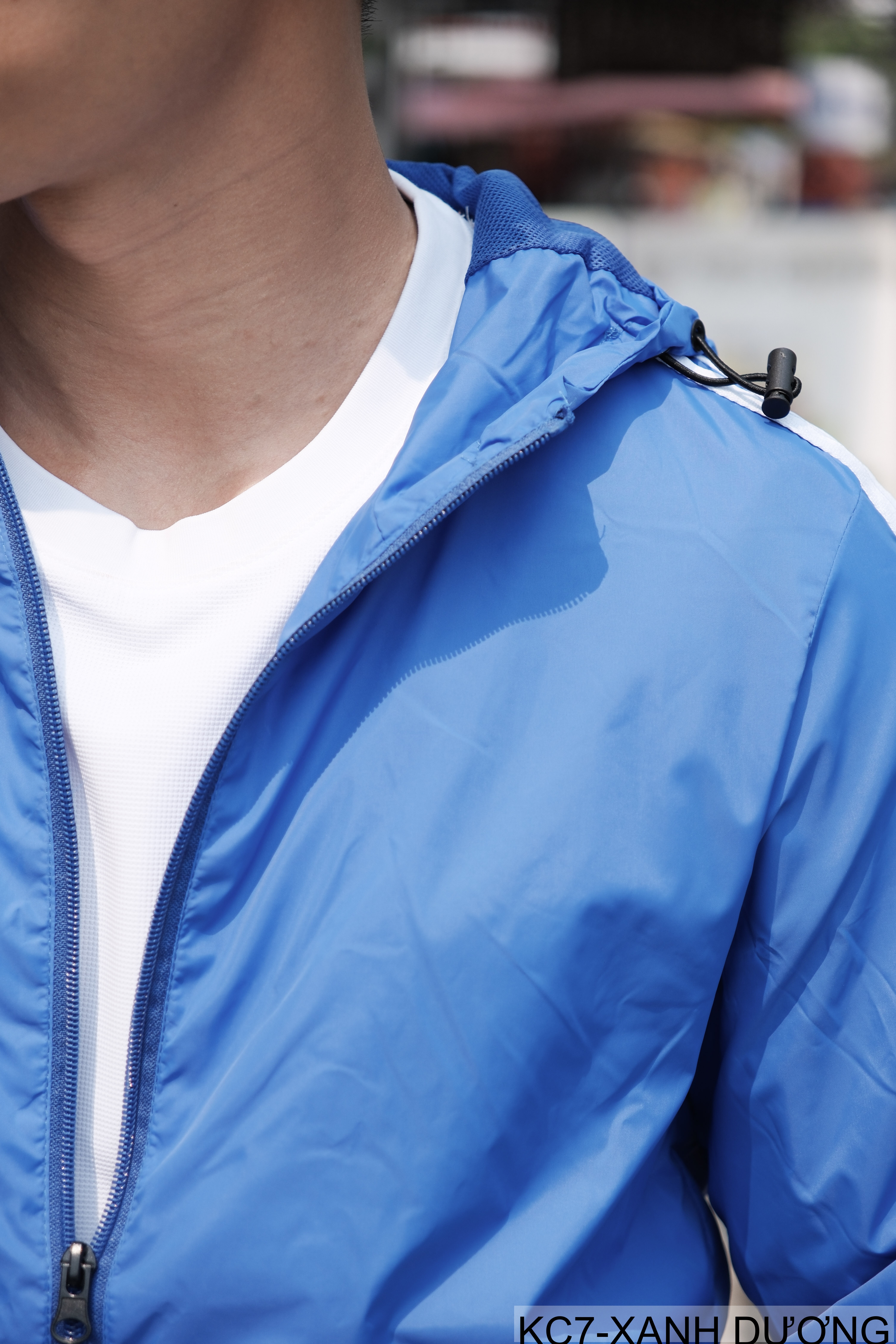 KC7 - Áo khoác nam thể thao oversize tay dài có mũ, chất liệu polyester thoáng mát, 3 màu xanh dương, đen, xanh đậm_thumbnail_20