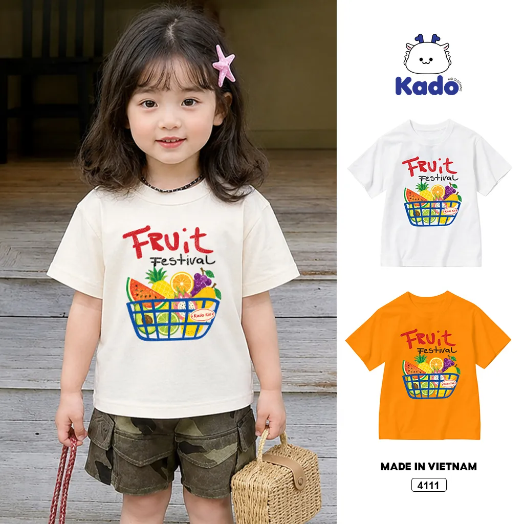 Áo thun trẻ em hoạt hình trái cây Kado 4111