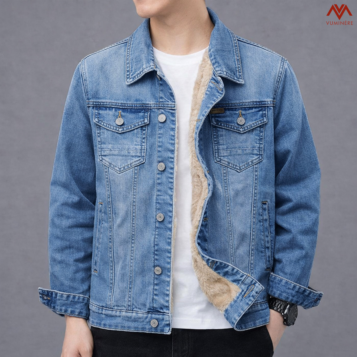 Áo khoác lót lông Jacket Jeans nam ( AV6 )