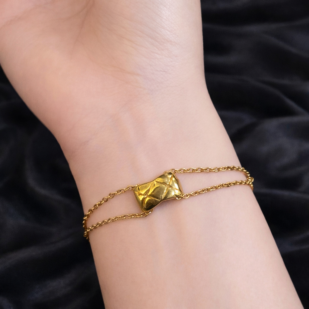 vòng tay titan vàng hai xích charm cái gối_thumbnail_2