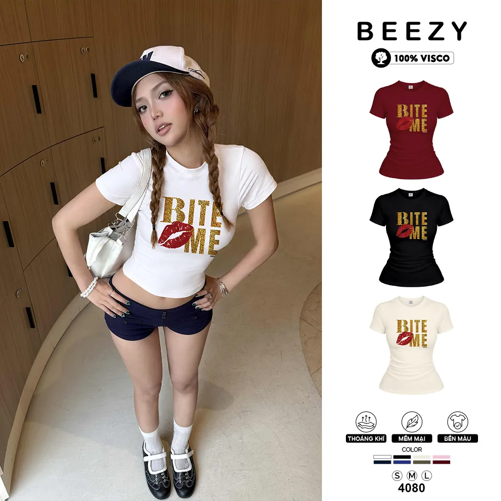 Áo thun babytee nữ form ôm phong cách cá tính Beezy 4080