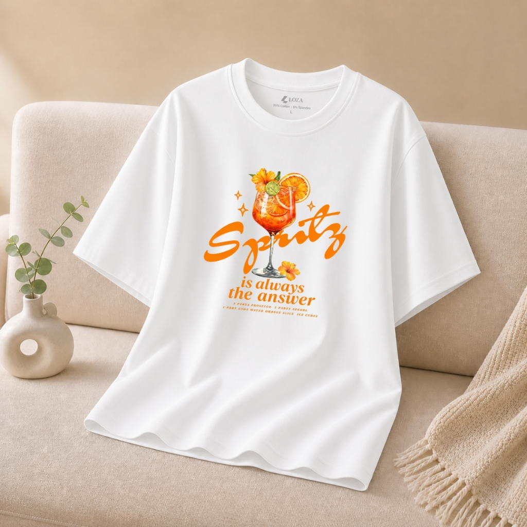 [[Form rộng] Áo phông màu trắng nhiều mẫu hình in dễ thương - Loza G0556_thumbnail_2