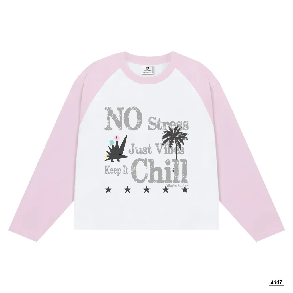 Áo thun boxy phối tay dài unisex Keep it chill Miucho 4147_thumbnail_0
