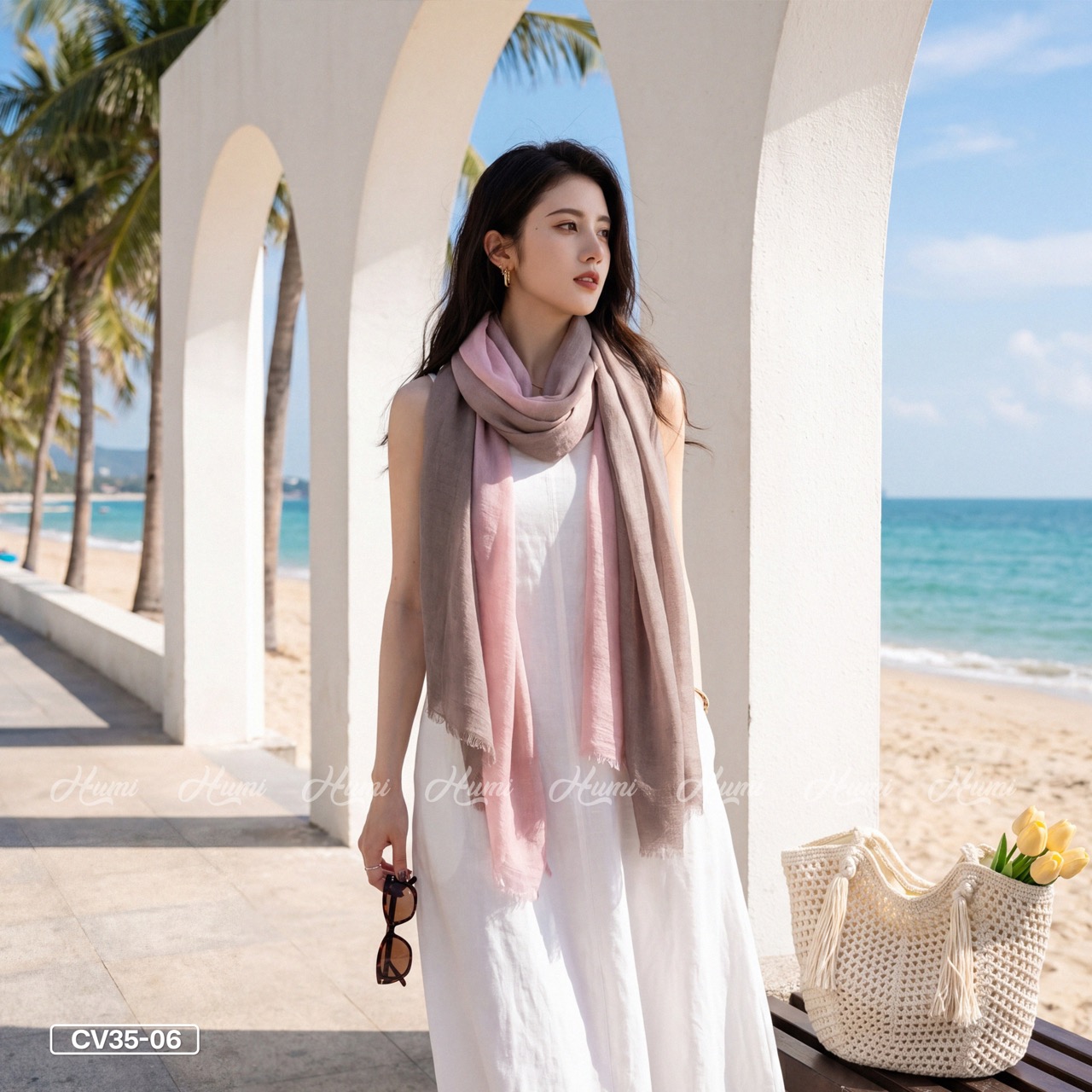 KHĂN COTTON PHA MÀU CHO NỮ (CV35-06)_thumbnail_3