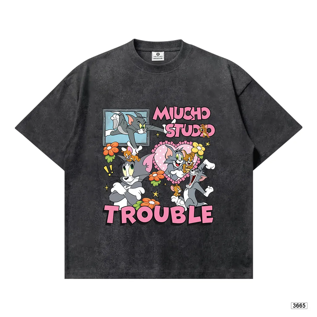 Áo thun nữ form boxy hoạt hình Mèo chuột Miucho 3665_thumbnail_0