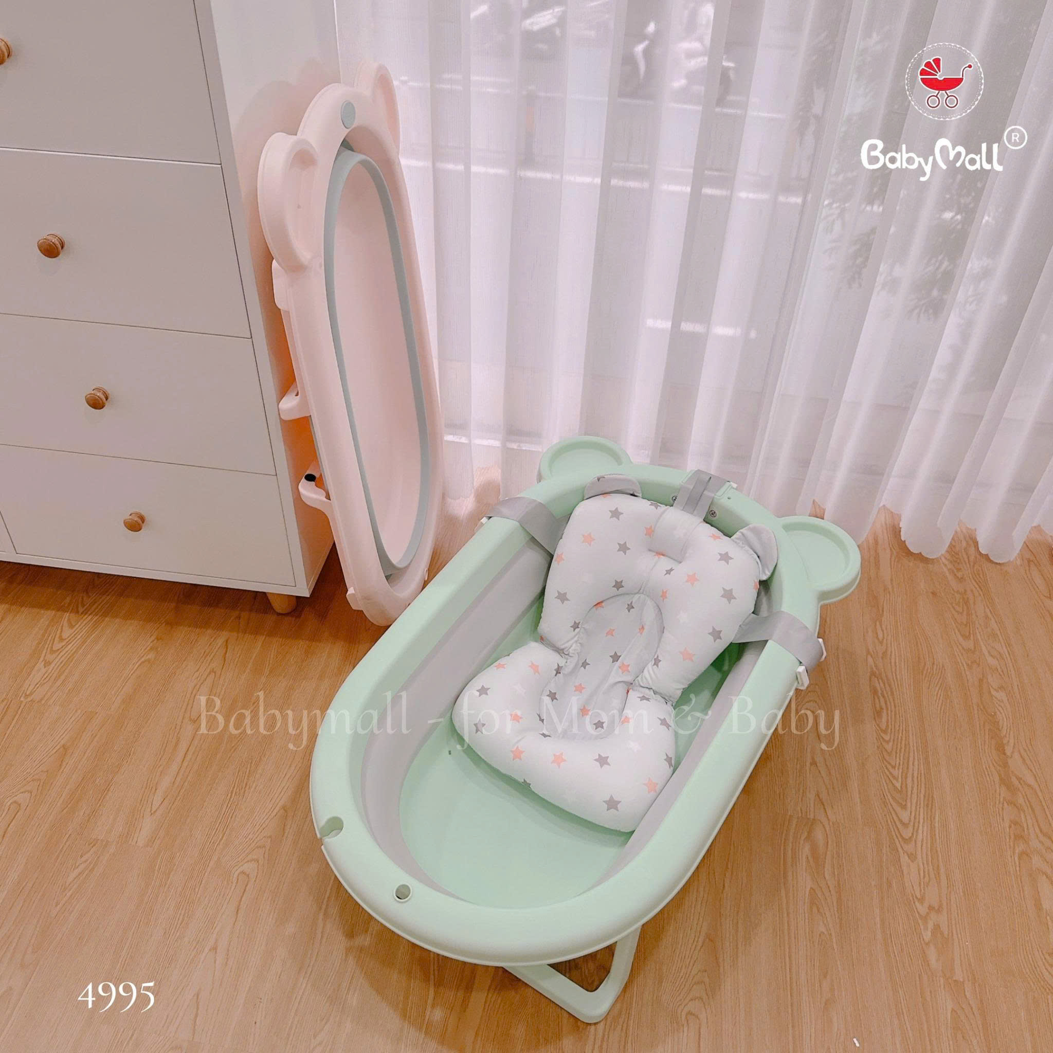 Chậu tắm gấp gọn kèm phao Sasa