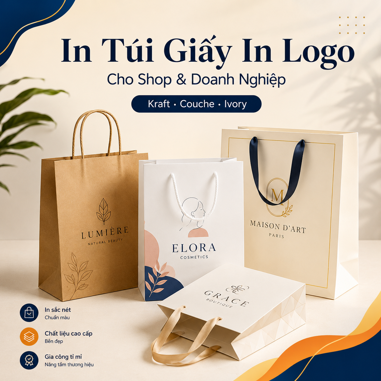 In Túi Giấy In Logo Thương Hiệu Tại TP.HCM | In Ấn SG
