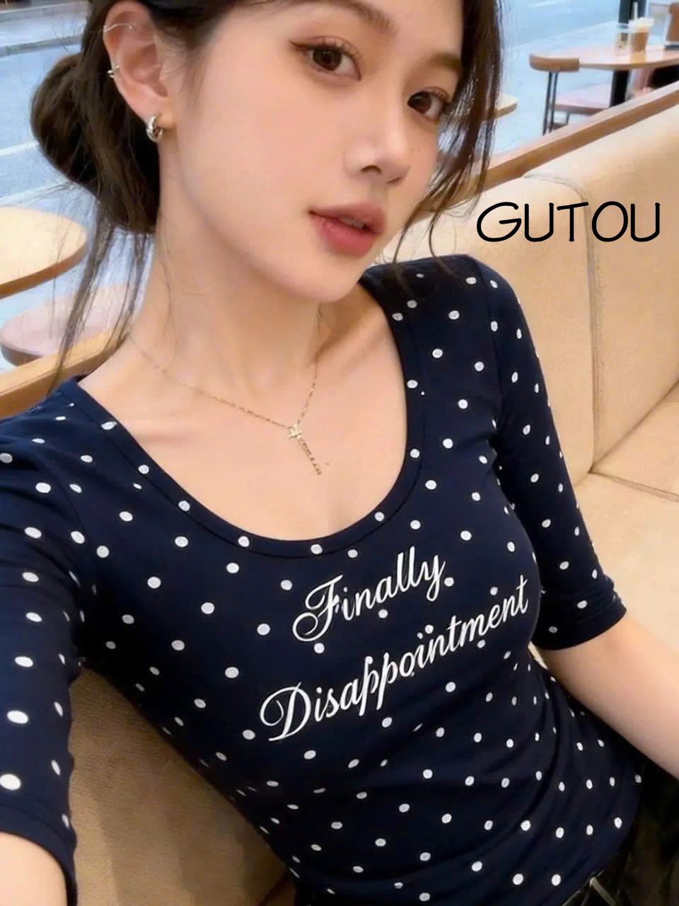 [ GUTOU ] Áo Ôm Chấm Bi Finally Disappointment_thumbnail_7