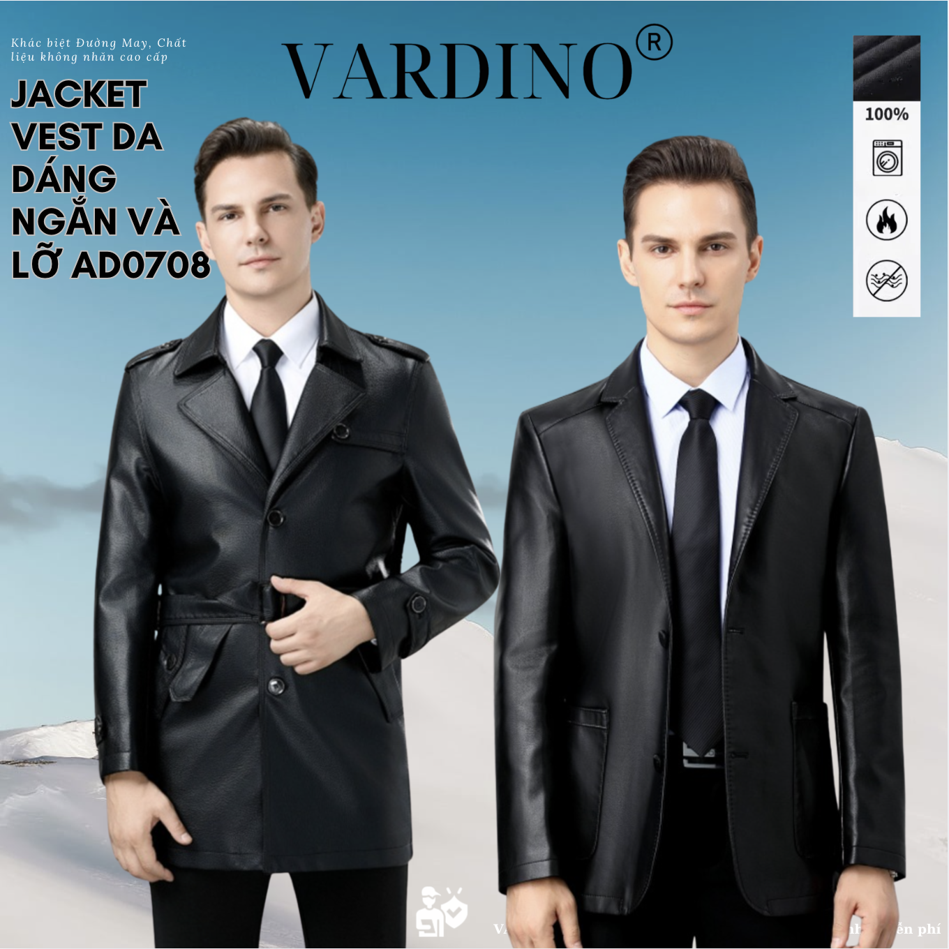 áo da nam Vardino AD0708