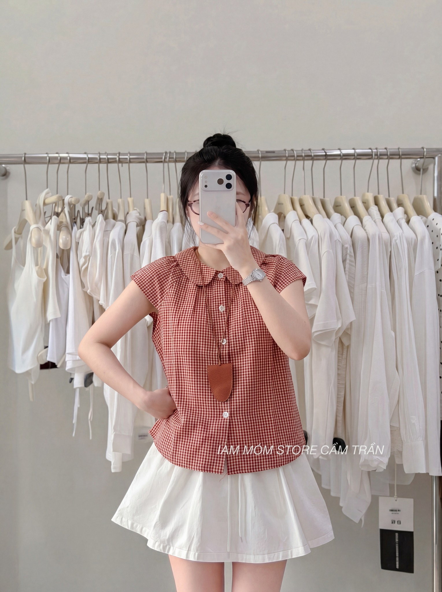 Áo Kiểu Nữ Tay Ngắn cánh tiên cổ sen bi LUH (C) (0687) - Freesize_thumbnail_2