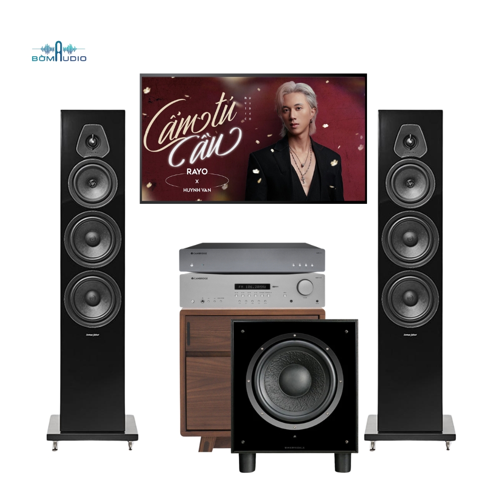 Combo Amply CAMBRIDGE AUDIO AXR100 + Network Player CAMBRIDGE AXN 10 + Loa Cột SONUS FABER LUMINA V + Loa Subwoofer WHARFEDALE SW12 – CS5_thumbnail_1