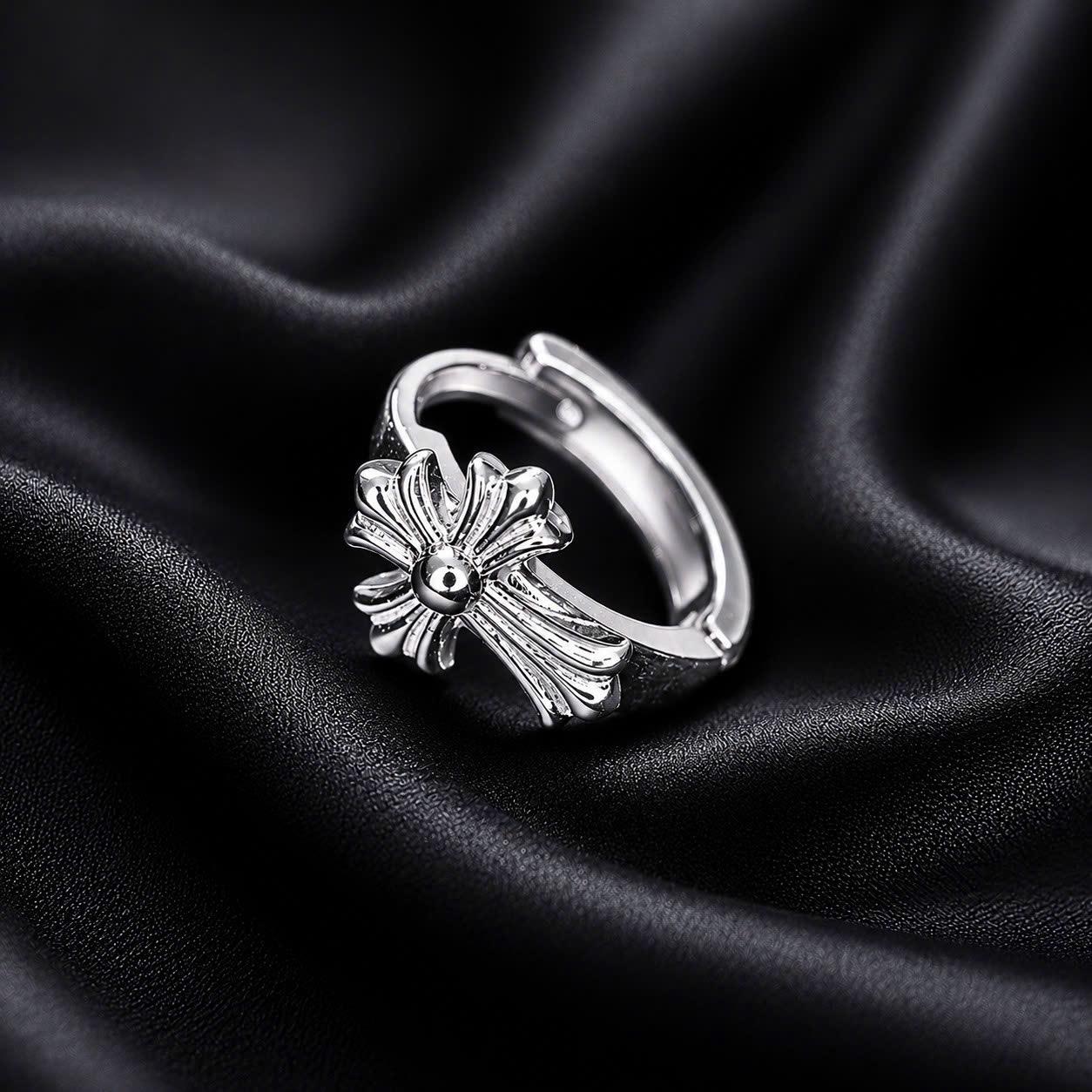 Khuyên vòng bạc xi kim Chrome Hearts 6mm