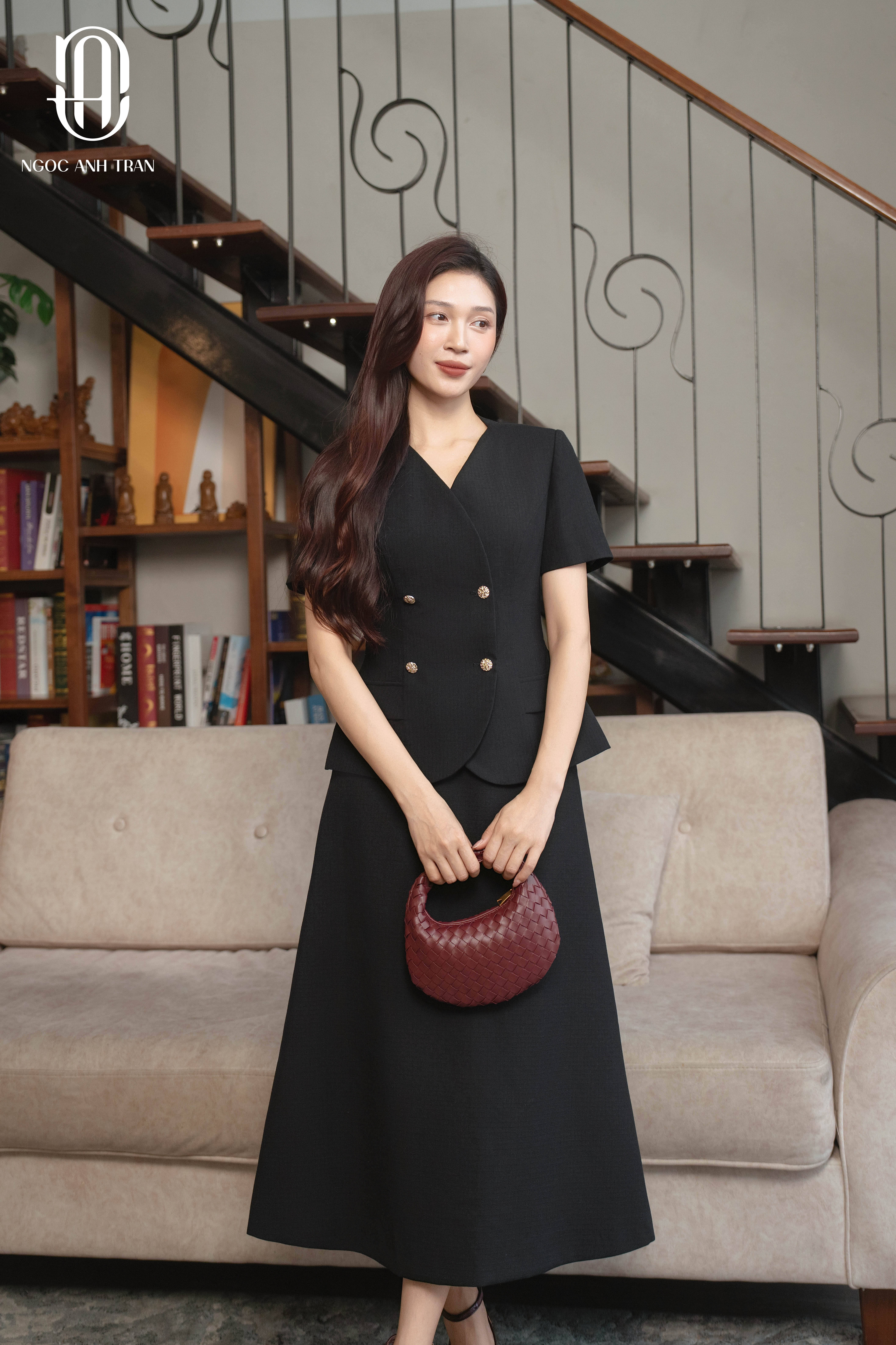 CV250 - Chân váy A đen