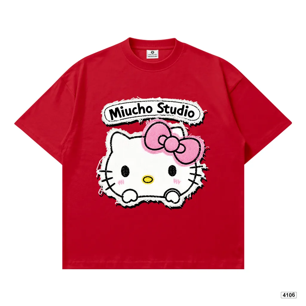 Áo thun boxy nữ Xin chào mèo con Miucho 4106_thumbnail_14