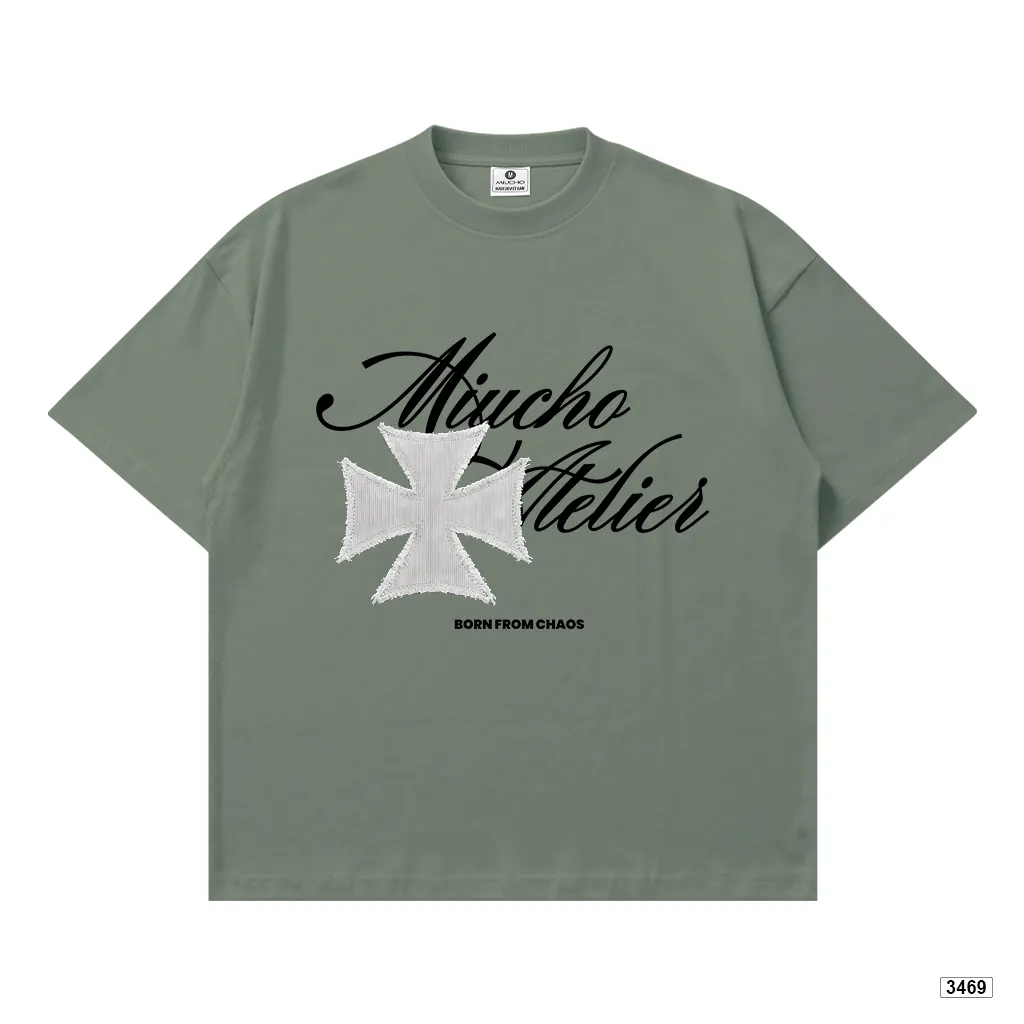 Áo thun boxy nam nữ dày dặn đứng form thiết kế cổ điển Miucho 3469_thumbnail_12