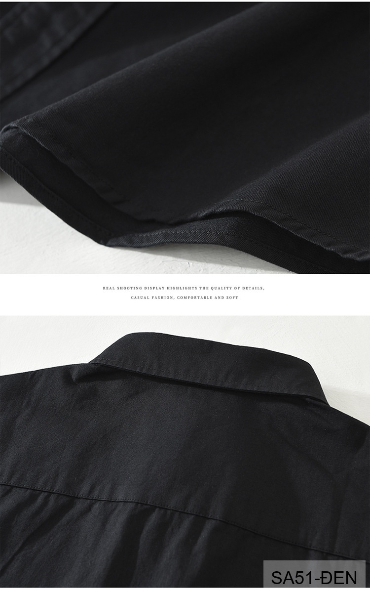 SA51 - Áo Sơ Mi Nam Phong Cách Nhật Bản Thêu Tiếng Anh Tay Dài Thời Trang Đa Năng_thumbnail_14