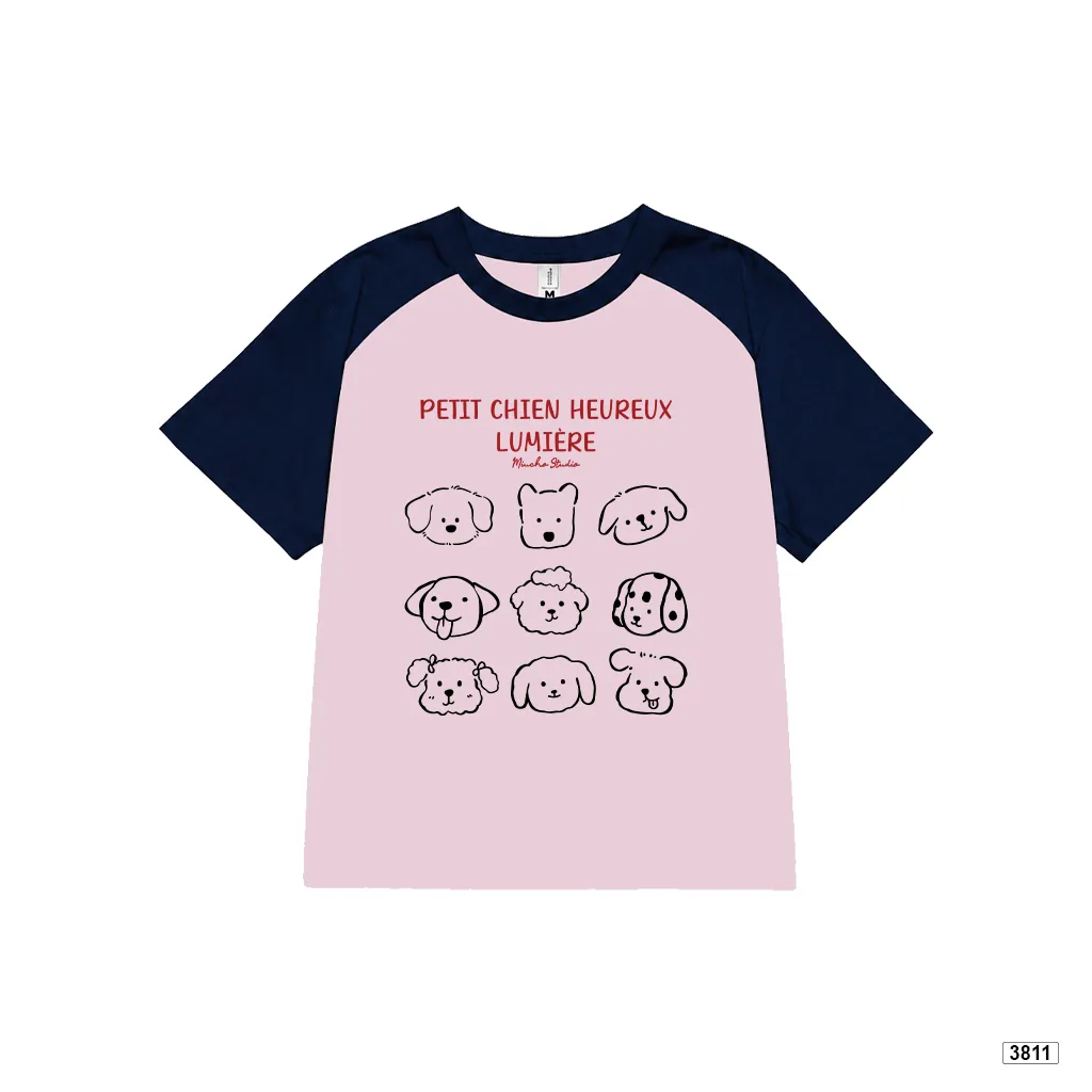 Áo thun nữ babytee phối tay raglan Puppy dễ thương năng động Miucho 3811_thumbnail_7
