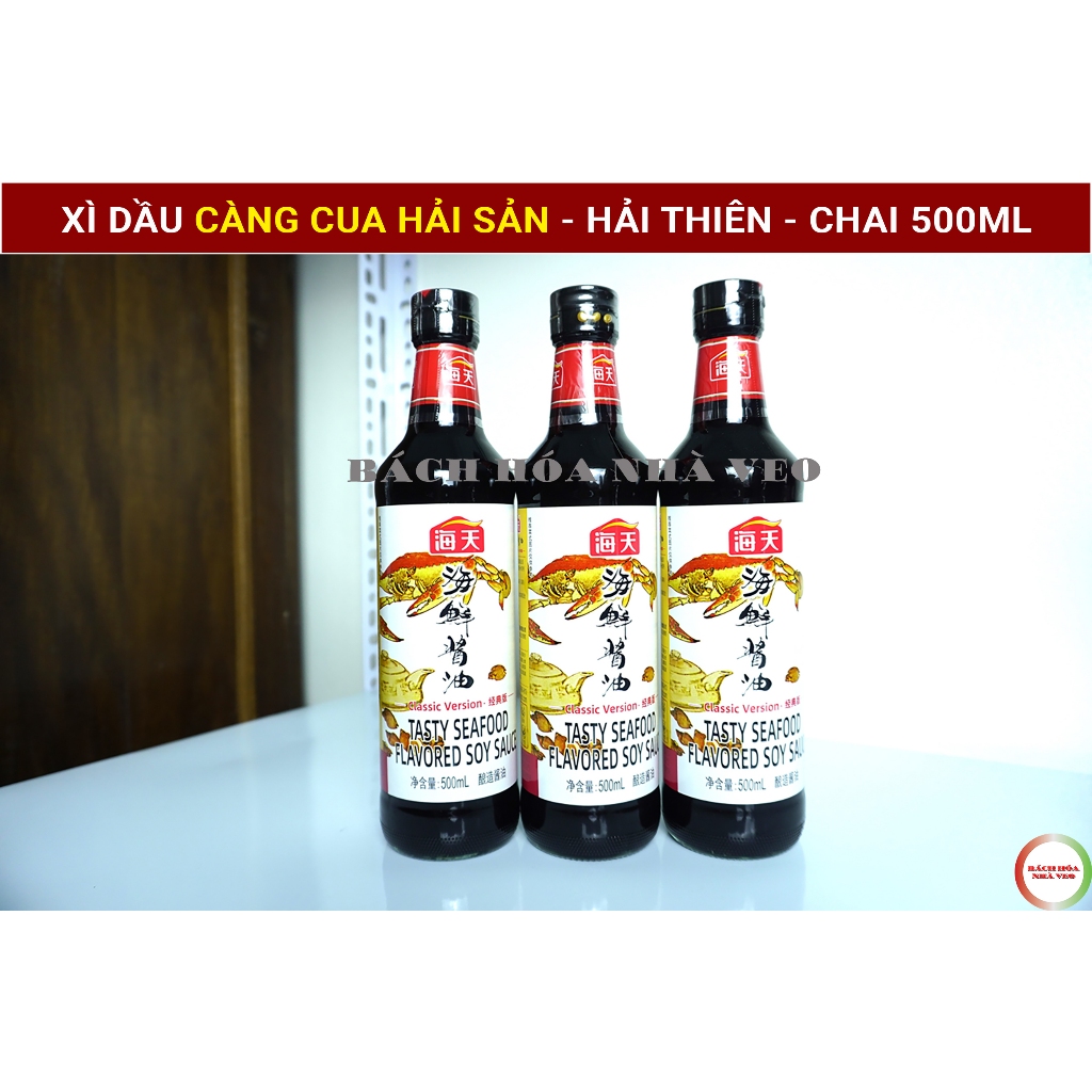 [SALE SỐC] Xì Dầu Càng Cua Hải Sản Hiệu Hải Thiên, Chai 500ml - Hàng Ngon